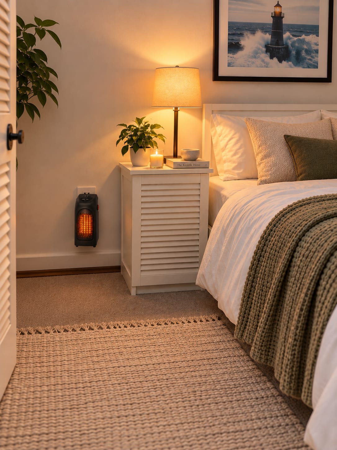 Mini Plug-In Ceramic Space Heater with Remote & Digital Display